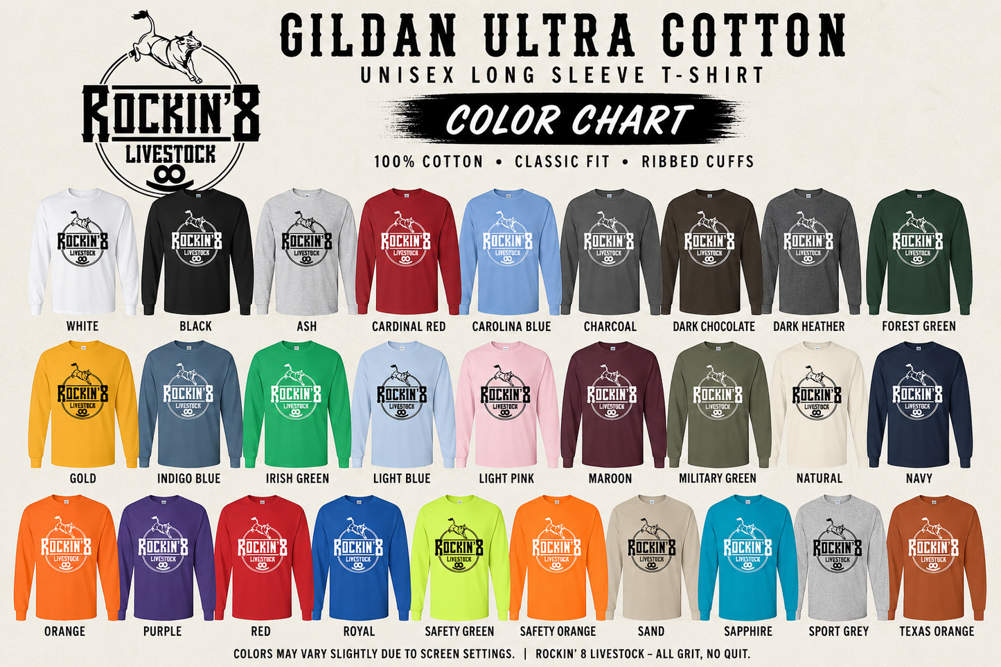 Long Sleeve Gildan Unisex Ultra Cotton