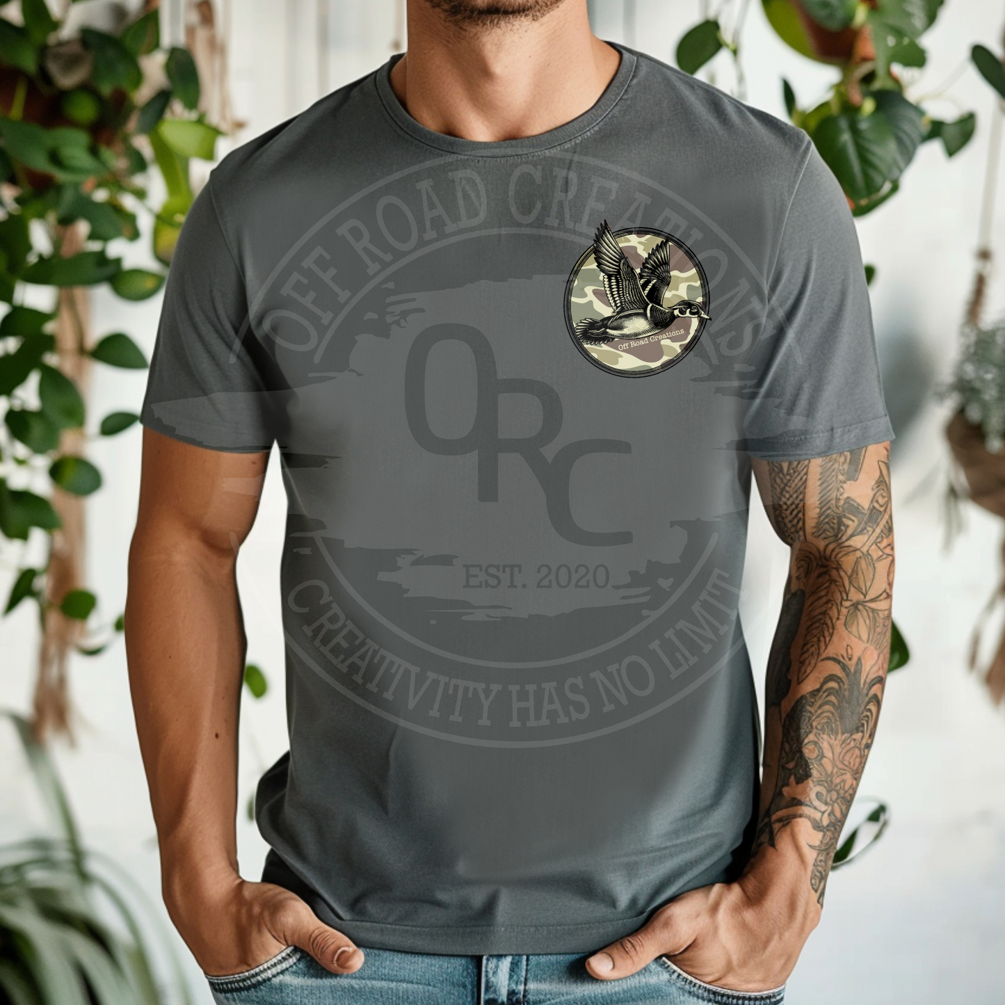 Hunt Hard, Live Free Duck Stamp  - Graphic Tee