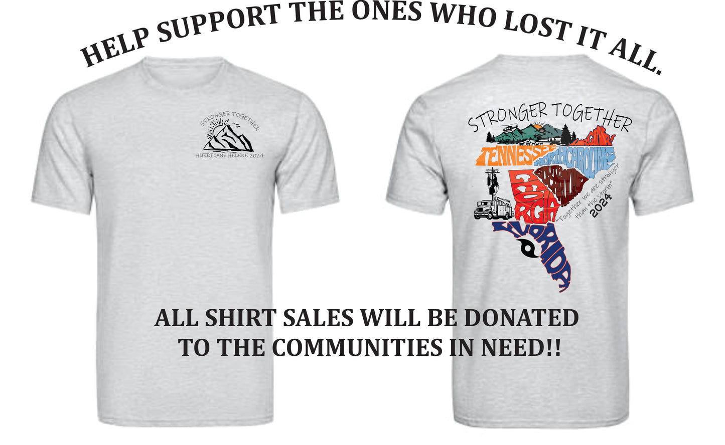 STRONGER TOGETHER - DONATATION SHIRTS